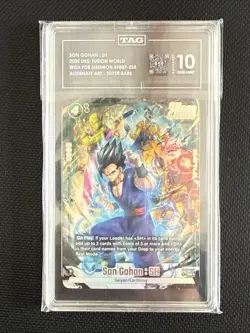 2025 DRAGON BALL SUPER FUSION WORLD #FB07-058 SON GOHAN : SH ALT ART - TAG 10 - Image 1