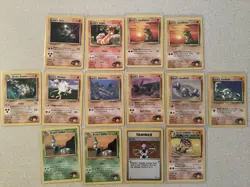 Pokemon Gym Heroes Brock 15 Holo and Gym Challenge Card Lot Onix, Geodude - Image 1