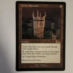 Wizards of the Coast Grim Monolith Urza's Legacy Rare Artifact Regular Eng 126 - Image 2