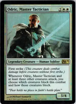 Odric, Master Tactician 23 Rare Magic 2013 (M13) Magic: The Gathering Foil MP - Image 1