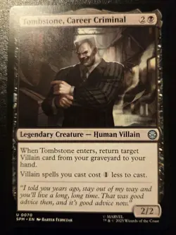 Tombstone, Career Criminal 0070 Uncommon Spider-Man Magic: The Gathering - Image 1