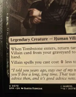 Tombstone, Career Criminal 0070 Uncommon Spider-Man Magic: The Gathering - Image 4