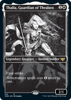 Mint/Near-Mint, English - 1 x MTG Thalia, Guardian of Thraben - Foil - Showcase - Image 1