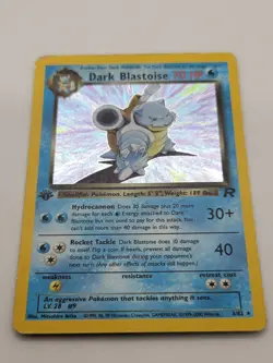 Pokemon TCG WOTC 1ST EDITION TEAM ROCKET Dark Blastoise Holo Rare 3/82 Vintage - Image 1
