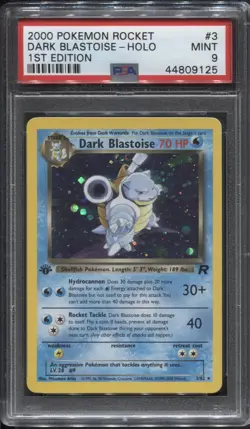PSA 9 1st Edition Team Rocket Dark Blastoise 3/82 Holo Rare Pokemon TCG - Image 1