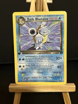 Pokemon TCG Dark Blastoise Team Rocket 20 Non-Holo 1st Edition Rare LP- - Image 1