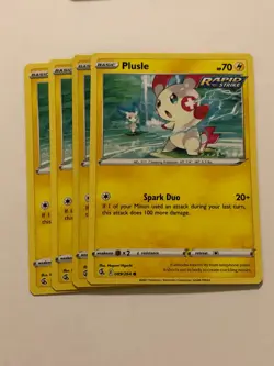 Pokemon Card Fusion Strike 4x Playset Plusle 089/264 Near Mint - Image 1