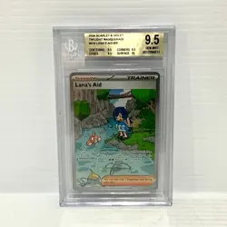Lana's Aid 219/167 SIR Twilight Masquerade Graded Pokemon Card BGS 9.5 (PSA 10) - Image 1