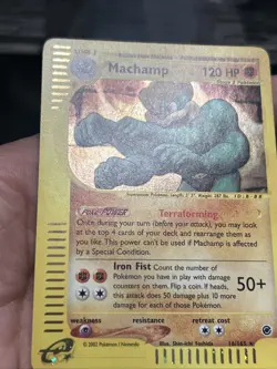 Pokemon TCG Machamp Expedition 2001 Holo(Swirl) Base Set 16/165 Rare- NM - Image 4