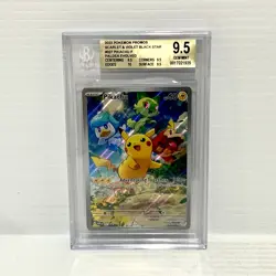 Pikachu SVP027 - Black Star Promo - Graded Pokemon Card - BGS 9.5 (PSA 10) - Image 1
