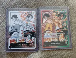 ST30-001 Luffy & Ace leader Alt Art (Parallel) One Piece & Leader card - Image 1
