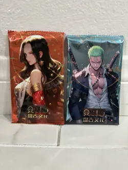 (2 Packs) Promo Pack & Reg. Pack One Piece Box Anime CCG PANGU Waifu - Image 1