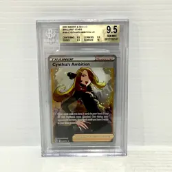 Cynthia's Ambition 169/172 Brilliant Stars Graded Pokemon Card BGS 9.5 (PSA 10) - Image 1