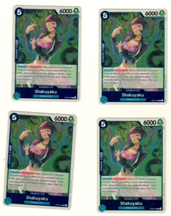 Set Of 4 Shakuyaku OP08-046 Rare Foil Two Legends One Piece Trading Card - Image 1
