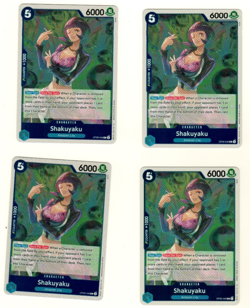 Set Of 4 Shakuyaku OP08-046 Rare Foil Two Legends One Piece Trading Card - Image 3