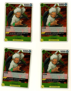 Set Of 4 S-Hawk OP08-114 Rare Foil Two Legends One Piece Trading Card - Image 1