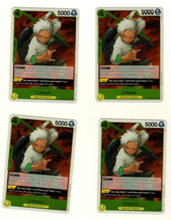 Set Of 4 S-Hawk OP08-114 Rare Foil Two Legends One Piece Trading Card - Image 3