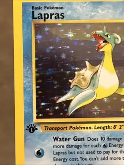 Pokemon TCG Lapras 1st Edition Holo Rare Card Fossil, 10/62 - Image 2
