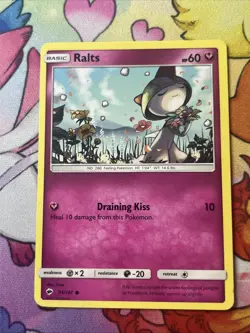 Ralts 91/147 - LP SM Burning Shadows - Pokemon 2017 Common TCG Card - Image 1
