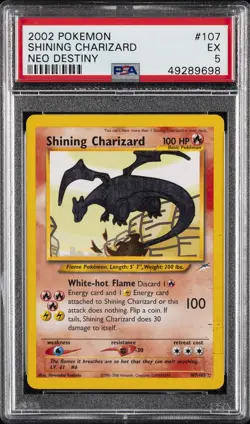 2002 POKEMON NEO DESTINY #107 SHINING CHARIZARD PSA 5 - Image 1