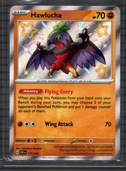 2024 Pokemon Paldean Fates Hawlucha 175/091 PACK FRESH - NM - Image 1