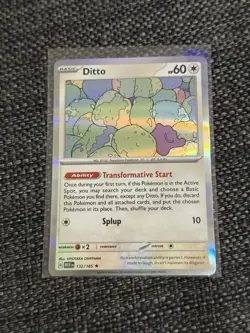 Ditto 132/165 Rare 151 Pokemon Holo Near Mint - Image 1