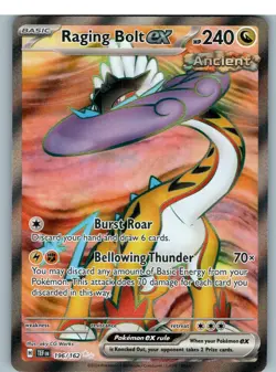 Raging Bolt ex 196/162 Ultra Rare Temporal Forces Pokemon Near Mint - Image 1