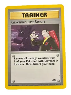 Wizards of the Coast Pokemon TCG Giovanni's Last Resort 105/132 Gym Challenge - Image 1