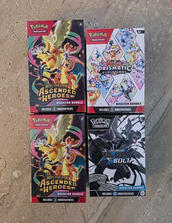 Pokemon TCG Booster Bundle 4-Box Lot: Ascended Heroes, Prismatic, Black Bolt - Image 1