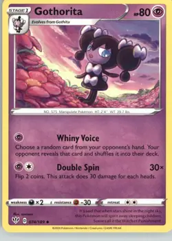 Gothorita 074/189 Uncommon Darkness Ablaze Pokemon Near Mint - Image 1