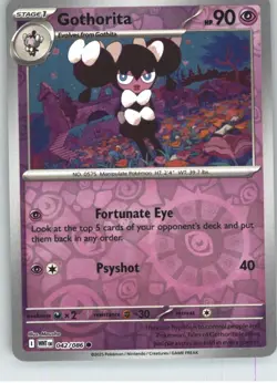 Gothorita 042/086 Common White Flare Pokemon Reverse Holo Near Mint - Image 1