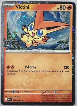Pokemon TCG Victini 12/86 Black Bolt Cosmos Holo Rare Black Bolt Stamped NM - Image 2