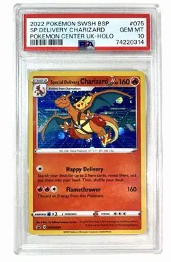 2026 POKEMON SWSH075 CHARIZARD SPECIAL DELIVERY PSA 10 HOLO HD SWIRL 🌀 - Image 3
