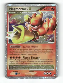 Magmortar LV.X - 123/123 - Mysterious Treasures - Pokemon - LV.X Rare - Holo HP - Image 1