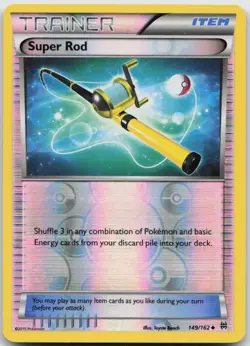 Super Rod 149/162 Uncommon BREAKthrough Pokemon TCG Reverse Holo LP - Image 1