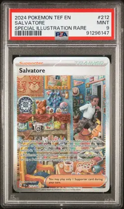 2024 POKEMON TEF EN-TEMPORAL FORCES SPECIAL ILLUSTRATION RARE SALVATORE PSA 9 - Image 1