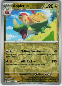 Pokemon Appletun 140/191 SV08: Surging Sparks NM Reverse Holo card - Image 1