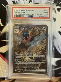 Pokemon TCG Greninja EX 132 Shrouded Fable Promo Special Illustration PSA 9 - Image 1