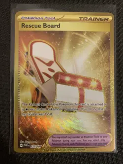 Rescue Board 225/167 Pokemon Twilight Masquerade Gold Secret Rare Trainer NM - Image 1