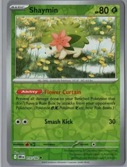 Shaymin 010/182 Uncommon Destined Rivals Pokemon Reverse Holo Near Mint - Image 1