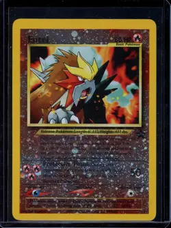 Entei Pokemon 2000 WOTC Black Star Promo Reverse Holo #34 LP - Image 1