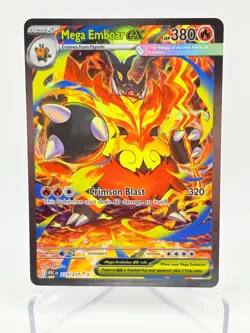 Pokemon Ascended Heroes Mega Emboar EX SIR 273/217 NMT Pack Fresh - Image 1