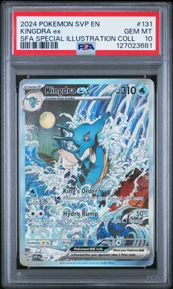 2024 Pokemon Scarlet & Violet Promo Kingdra ex 131 PSA 10 English Full Art Holo - Image 1