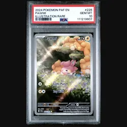 Pokemon Pawmi 226/091 SV: Paldean Fates Illustration Rare Holo 2024 PSA 10 - Image 1