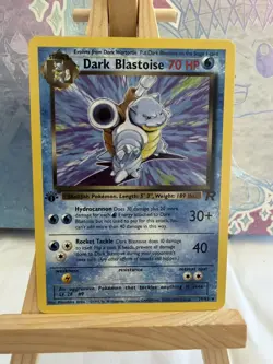 Pokemon Card Dark Blastoise 20/82 Team Rocket Rare Non Holo 1st Edition LP - Image 1
