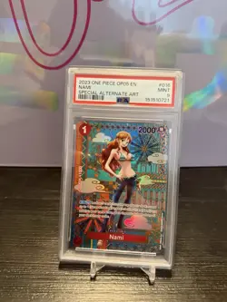 Bandai One Piece CCG Nami OP05-016 Special Foil Alternate Art PSA 9 English 2023 - Image 1