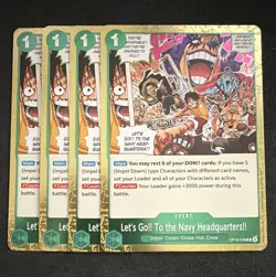 Playset Bandai One Piece TCG Let’s Go!! To Navy HQ OP16-038 R Eng x4 - Image 1