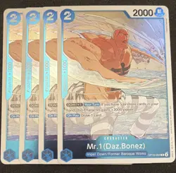 Playset Bandai One Piece TCG Mr. 1 (Daz Bonez) OP16-054 English Blue x4 - Image 1