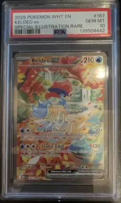 Pokemon Keldeo ex Sv: White Flare Special Illustration Rare Holo 167/086 PSA 10 - Image 1