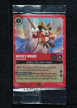 2024-Current Disney Lorcana - P2 Promos Foil Mickey Mouse Pirate Captain #18/P2 - Image 1
